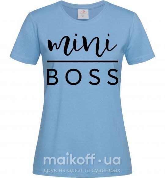 Жіноча футболка Mini boss Блакитний фото