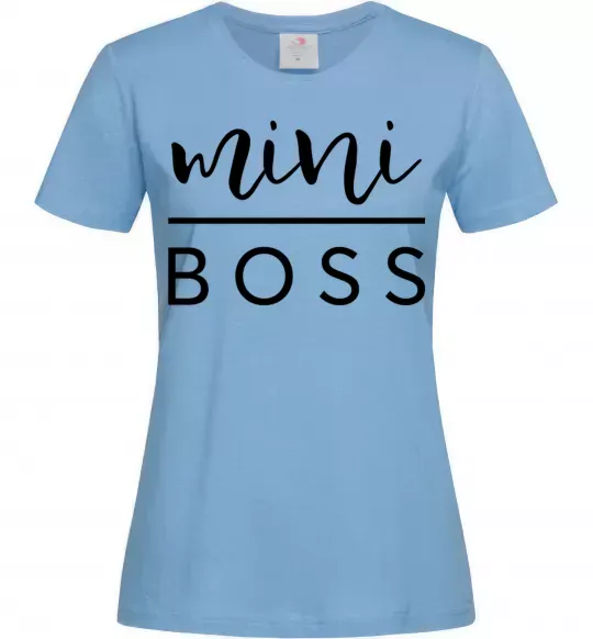 Жіноча футболка Mini boss Блакитний фото