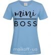 Женская футболка Mini boss Голубой фото