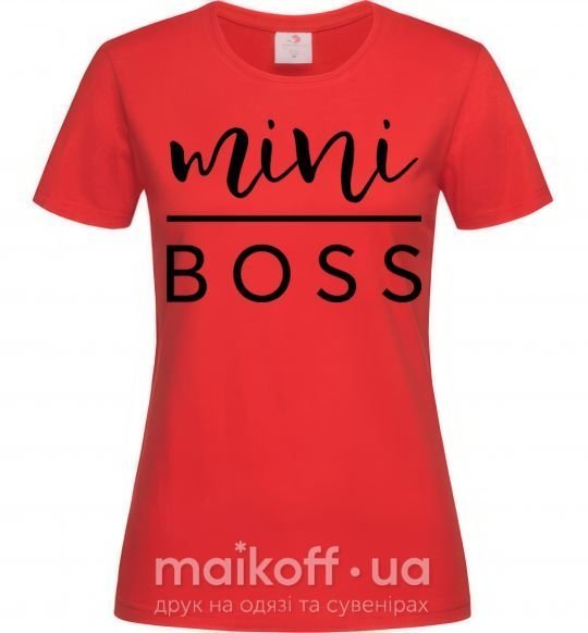 Женская футболка Mini boss Красный фото