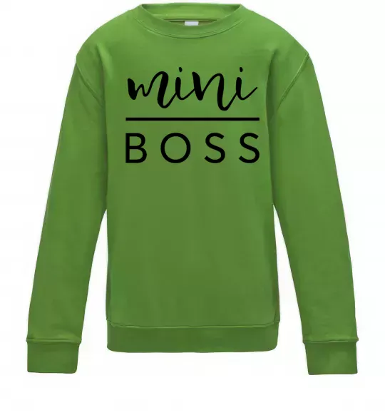 Детский Свитшот Mini boss Лаймовый фото