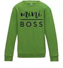 Детский Свитшот Mini boss Лаймовый фото