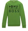 Детский Свитшот Mini boss Лаймовый фото