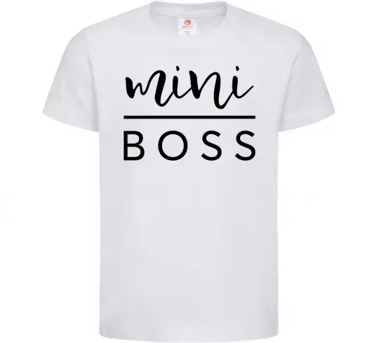 Детская футболка Mini boss Белый фото