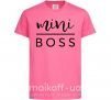 Детская футболка Mini boss Ярко-розовый фото