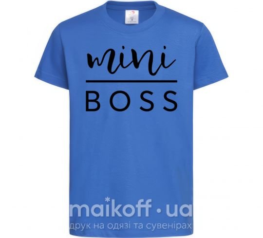 Дитяча футболка Mini boss Яскраво-синій фото