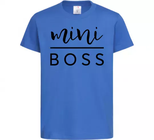 Детская футболка Mini boss Ярко-синий фото