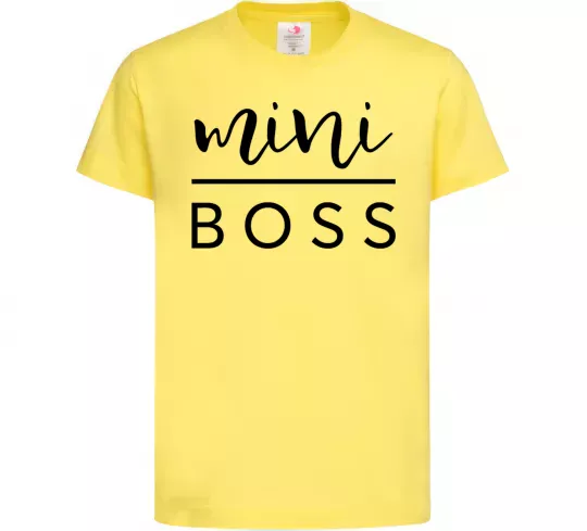 Детская футболка Mini boss Лимонный фото