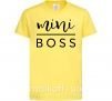 Детская футболка Mini boss Лимонный фото
