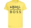 Детская футболка Mini boss Лимонный Детская футболка Mini boss Лимонный фото