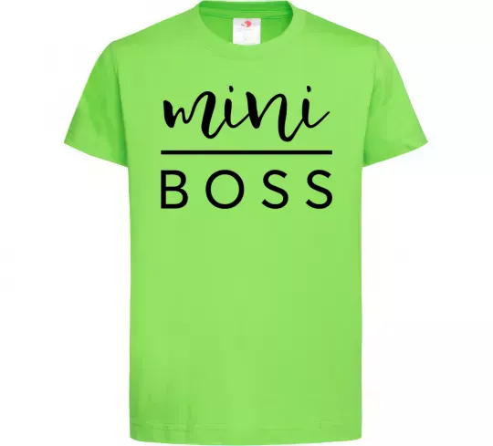 Детская футболка Mini boss Лаймовый фото