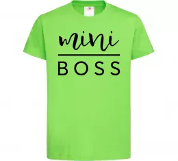Детская футболка Mini boss Лаймовый фото
