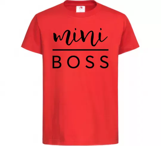 Детская футболка Mini boss Красный фото