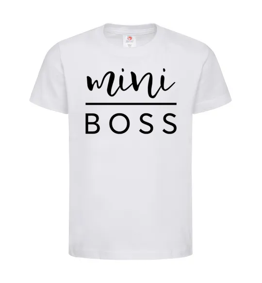 Дитяча футболка Mini boss Білий фото