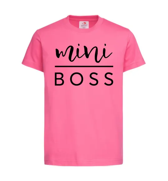 Дитяча футболка Mini boss Яскраво-рожевий фото