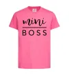 Дитяча футболка Mini boss Яскраво-рожевий фото