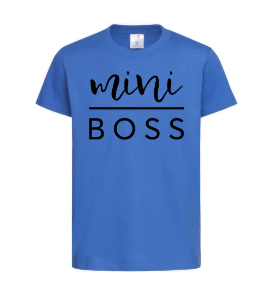 Дитяча футболка Mini boss Яскраво-синій фото