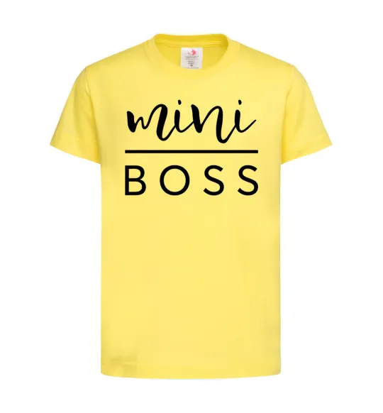 Дитяча футболка Mini boss Лимонний фото