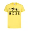 Дитяча футболка Mini boss Лимонний фото
