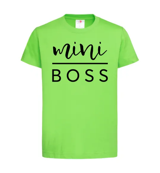Дитяча футболка Mini boss Лаймовий фото