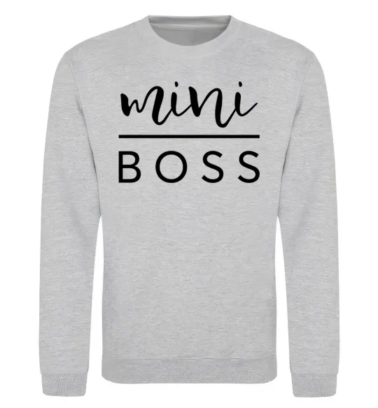 Світшот Mini boss Сірий меланж фото