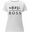Жіноча преміум футболка Mini boss Білий фото
