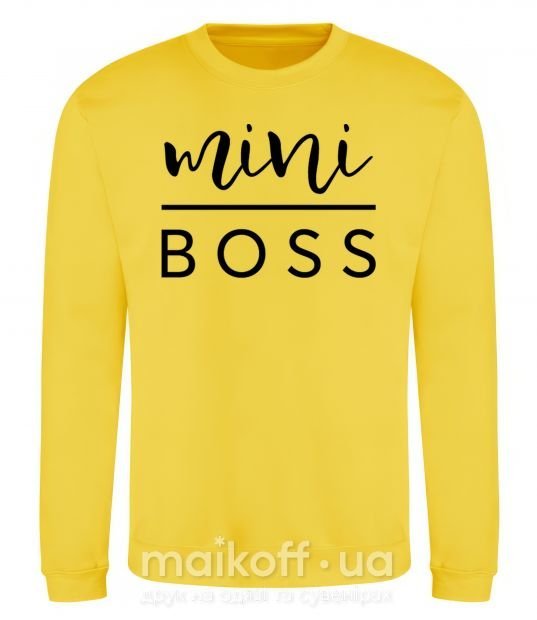 Світшот Mini boss Сонячно жовтий фото