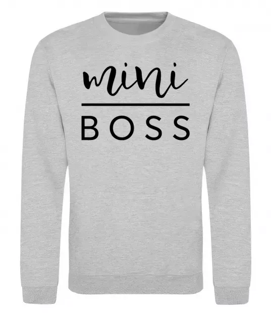 Свитшот Mini boss Серый меланж фото