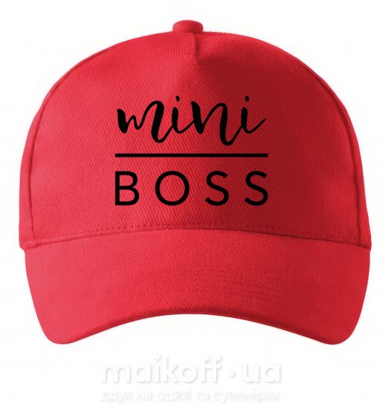 Кепка Mini boss Красный фото