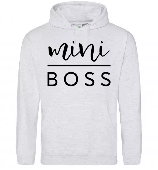 Чоловіча толстовка (худі) Mini boss Сірий меланж фото