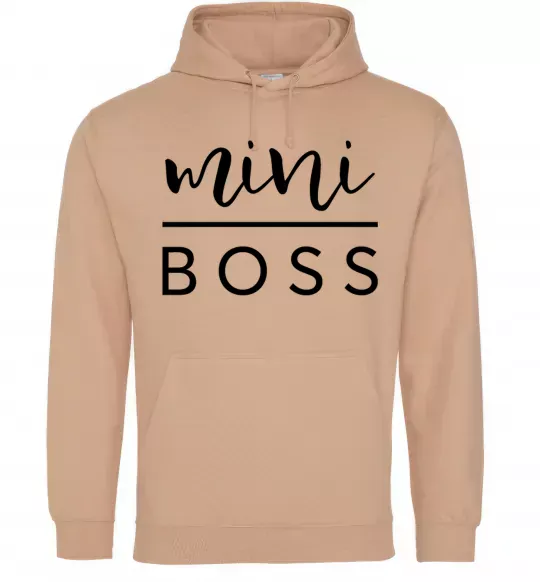 Женская толстовка (худи) Mini boss Песочный фото