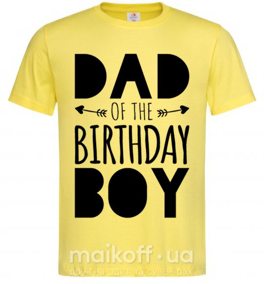 Мужская футболка Dad of the birthday boy Лимонный фото