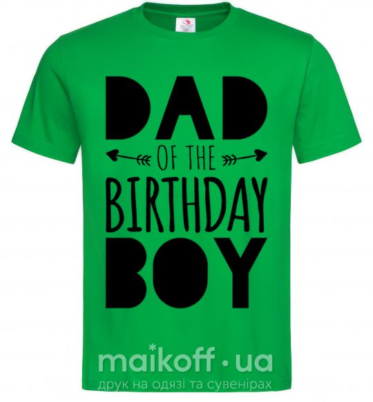 Мужская футболка Dad of the birthday boy Зеленый фото