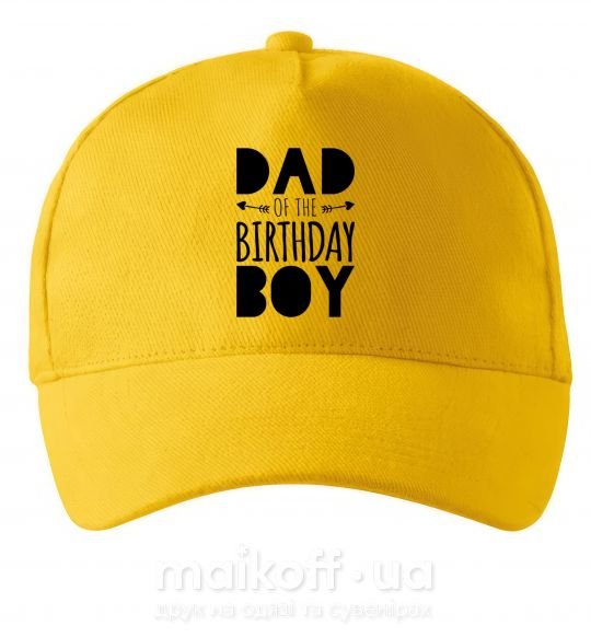 Кепка Dad of the birthday boy Сонячно жовтий фото