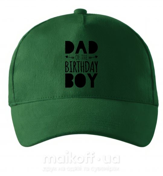 Кепка Dad of the birthday boy Темно-зеленый фото