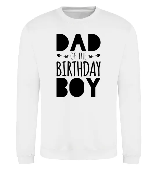 Світшот Dad of the birthday boy Білий фото