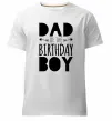 Мужская премиум футболка Dad of the birthday boy Белый фото