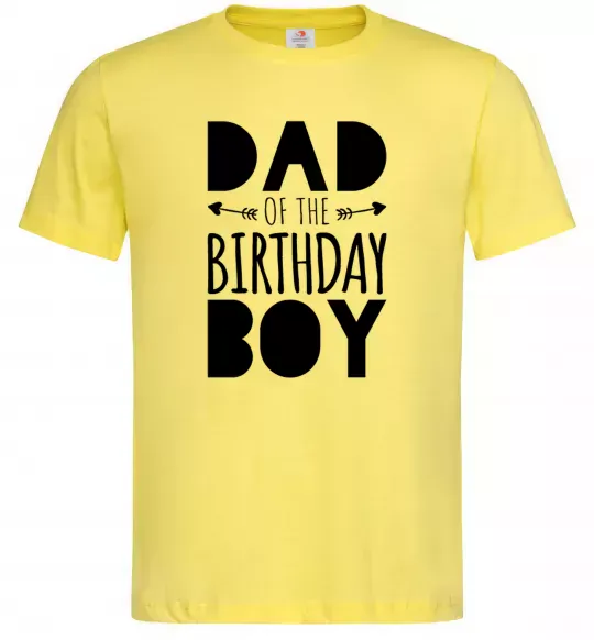 Мужская футболка Dad of the birthday boy Лимонный фото