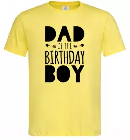 Мужская футболка Dad of the birthday boy Лимонный фото
