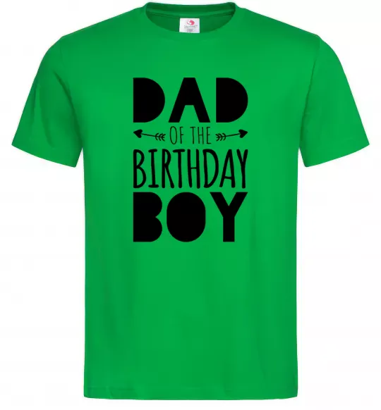 Мужская футболка Dad of the birthday boy Зеленый фото