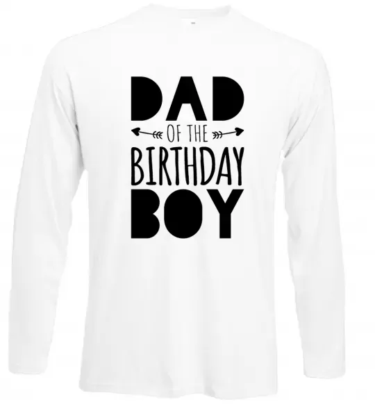Лонгслив Dad of the birthday boy Белый фото