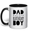Чашка с цветной ручкой Dad of the birthday boy Черный Чашка с цветной ручкой Dad of the birthday boy Черный фото