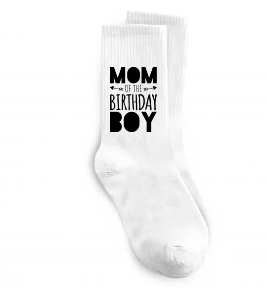 Шкарпетки Mom of the birthday boy Білий фото