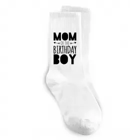 Шкарпетки Mom of the birthday boy Білий фото