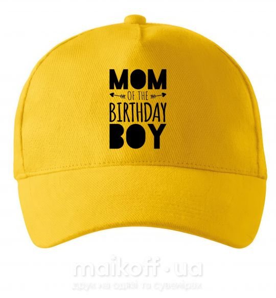 Кепка Mom of the birthday boy Сонячно жовтий фото
