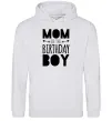 Женская толстовка (худи) Mom of the birthday boy Серый меланж фото