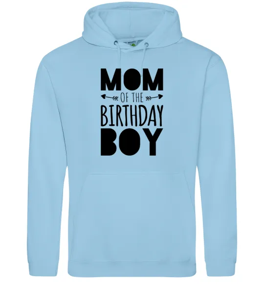 Жіноча толстовка (худі) Mom of the birthday boy Блакитний фото