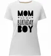 Женская премиум футболка Mom of the birthday boy Белый Женская премиум футболка Mom of the birthday boy Белый фото