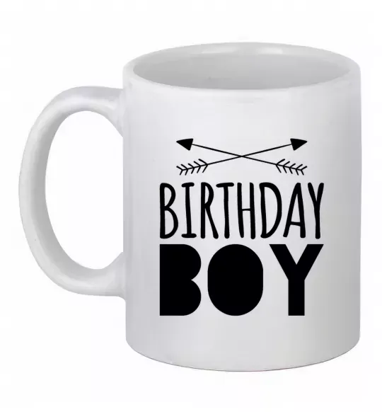 Чашка керамическая Birthday boy boho Белый фото