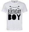 Мужская футболка Birthday boy boho Белый фото